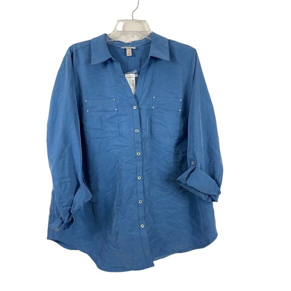 Dressbarn Women's Casual Buttoned Down Top - Picture 1 of 6